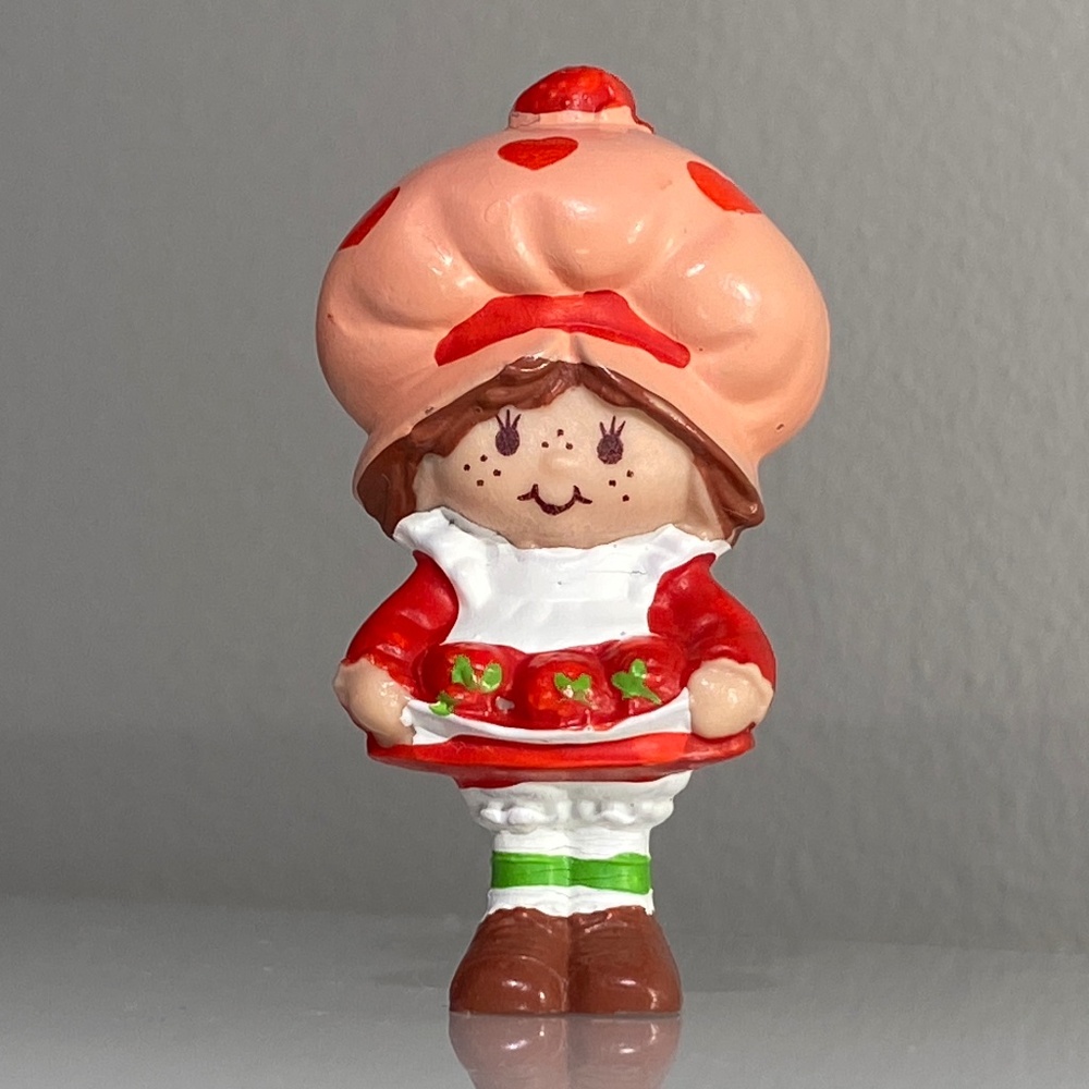 Vintage Strawberry Shortcake with Three Berries PVC Figurine, 1981